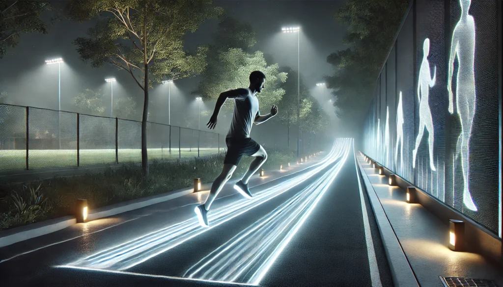 What is a Digital LED Sensor Screen Running Track with Wall Radar Projection?